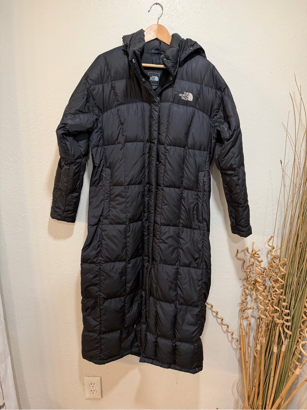 The North Face Women's Black Long Puffer Coat with Hood